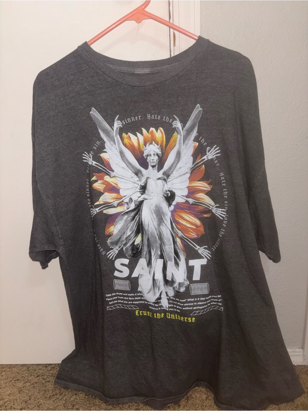 Saint Graphic Short-Sleeve Tee - Dark Gray